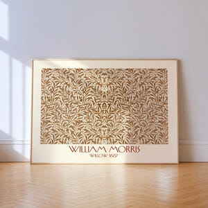 William Morris Print: Brown Willow Flower Botanical Art