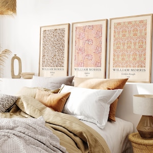 Set of 3 Autumn William Morris Prints Vintage Flower Wall Art Botanical Posters