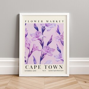 Cape Town Flower Market Poster Floral Print Gladiolus Wall Art PRINTED on Luxury Paper immagine 11