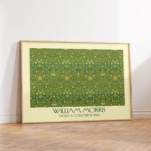 William Morris Print Violet & Columbine Flower Poster Landscape Botanical Wall Art Original 1883 PRINTED on Luxury Paper