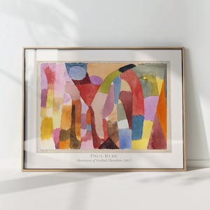 Paul Klee Art Print, Movement of Vaulted Chambers 1915, Abstract Wall Art, Colorful Home Decor PRINTED on Luxury Paper