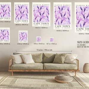 Cape Town Flower Market Poster Floral Print Gladiolus Wall Art PRINTED on Luxury Paper immagine 6