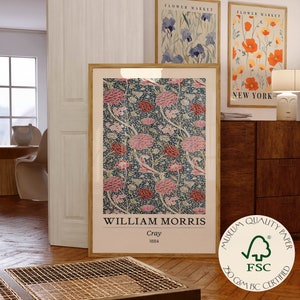 Cray William Morris Poster Flower Print Botanical Wall Art Original 1884 PRINTED on Luxury Paper
