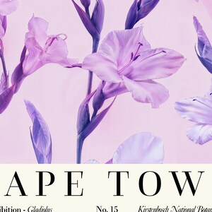 Cape Town Flower Market Poster Floral Print Gladiolus Wall Art PRINTED on Luxury Paper immagine 13
