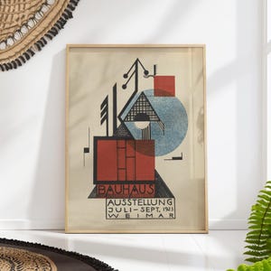 Bauhaus Art Print - Geometric Modern Poster - 1923 Weimar Exhibition Rudolf Baschant