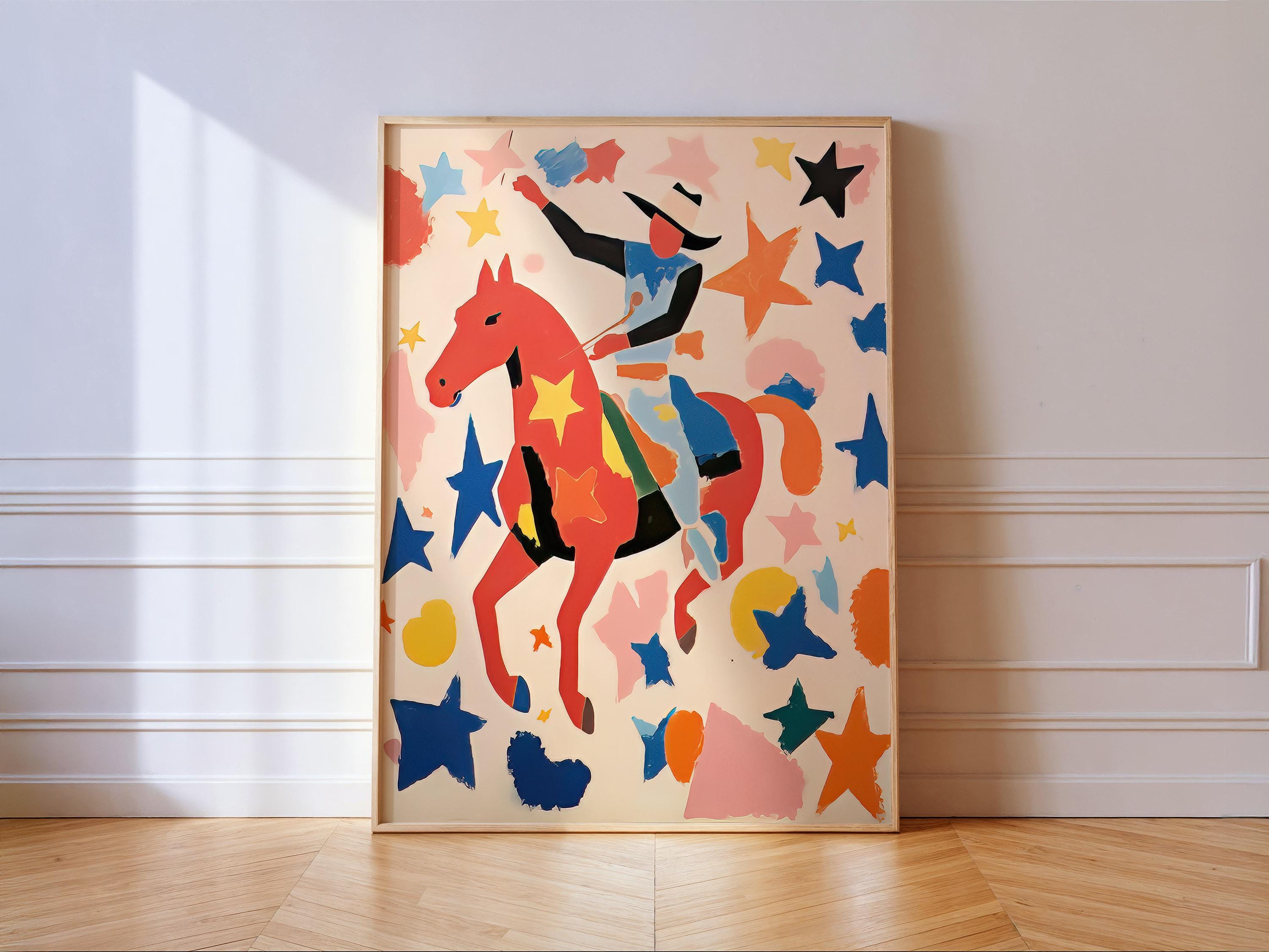Rodeo Poster: Mid Century Modern Nursery Art Print
