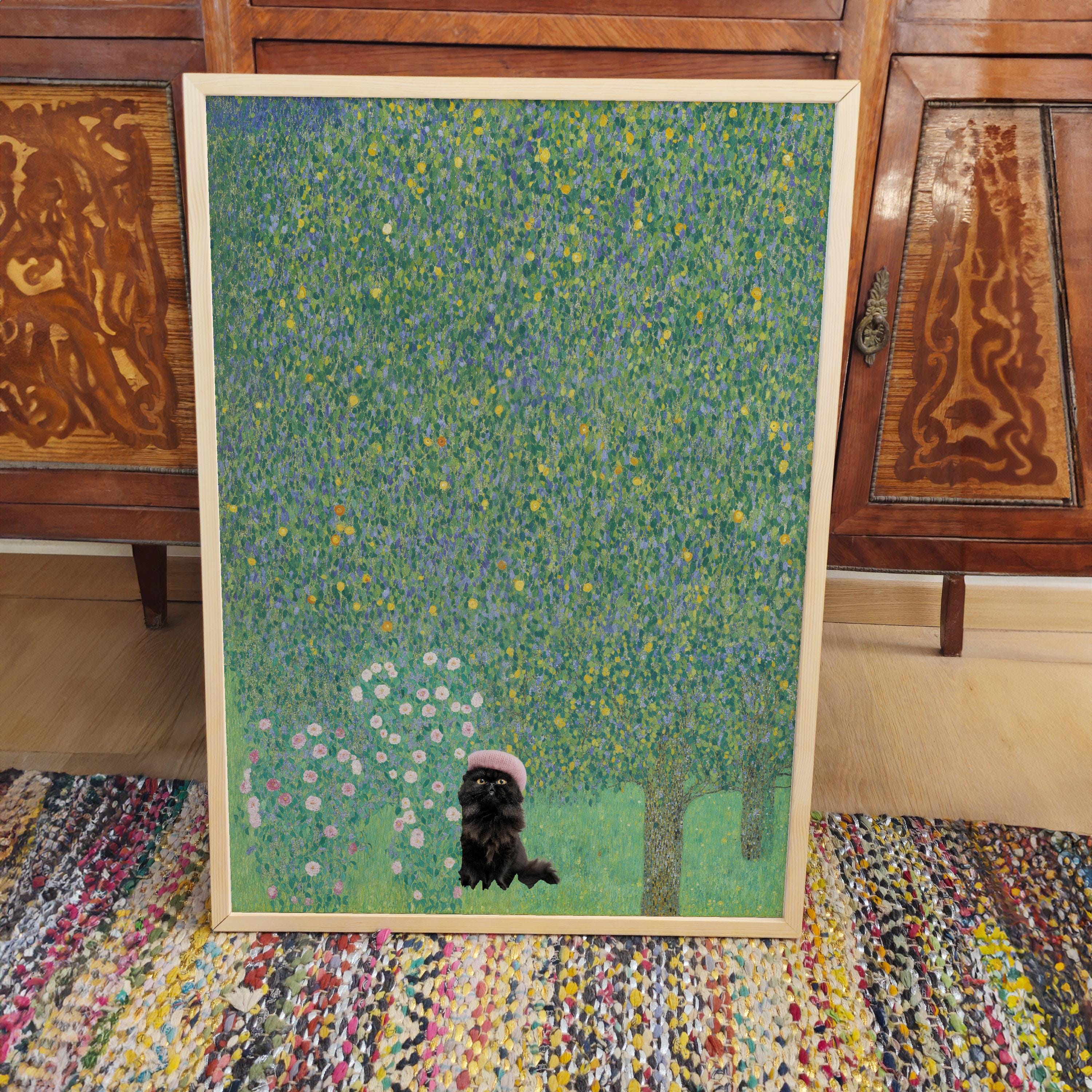 Gustav Klimt Print Black Cat Poster Funny Animal Wall Art - Etsy