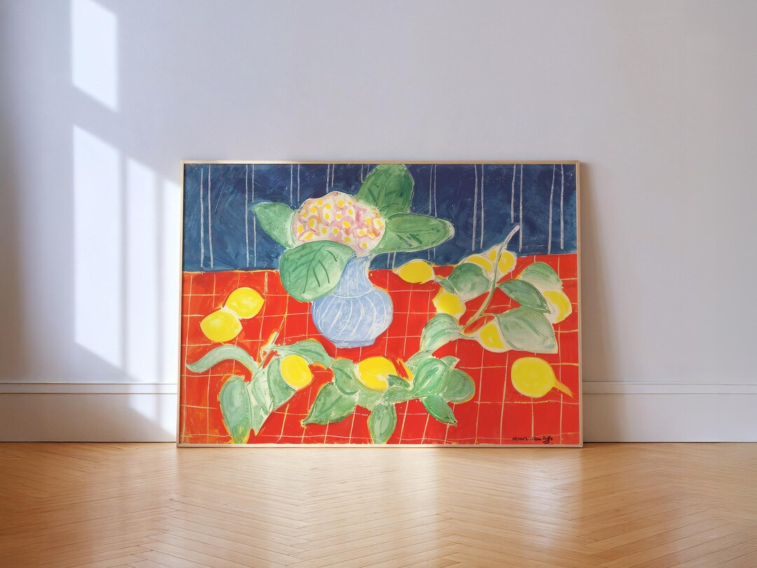 Henri Matisse Lemons, Saxifrages Print, Midcentury Modern Still