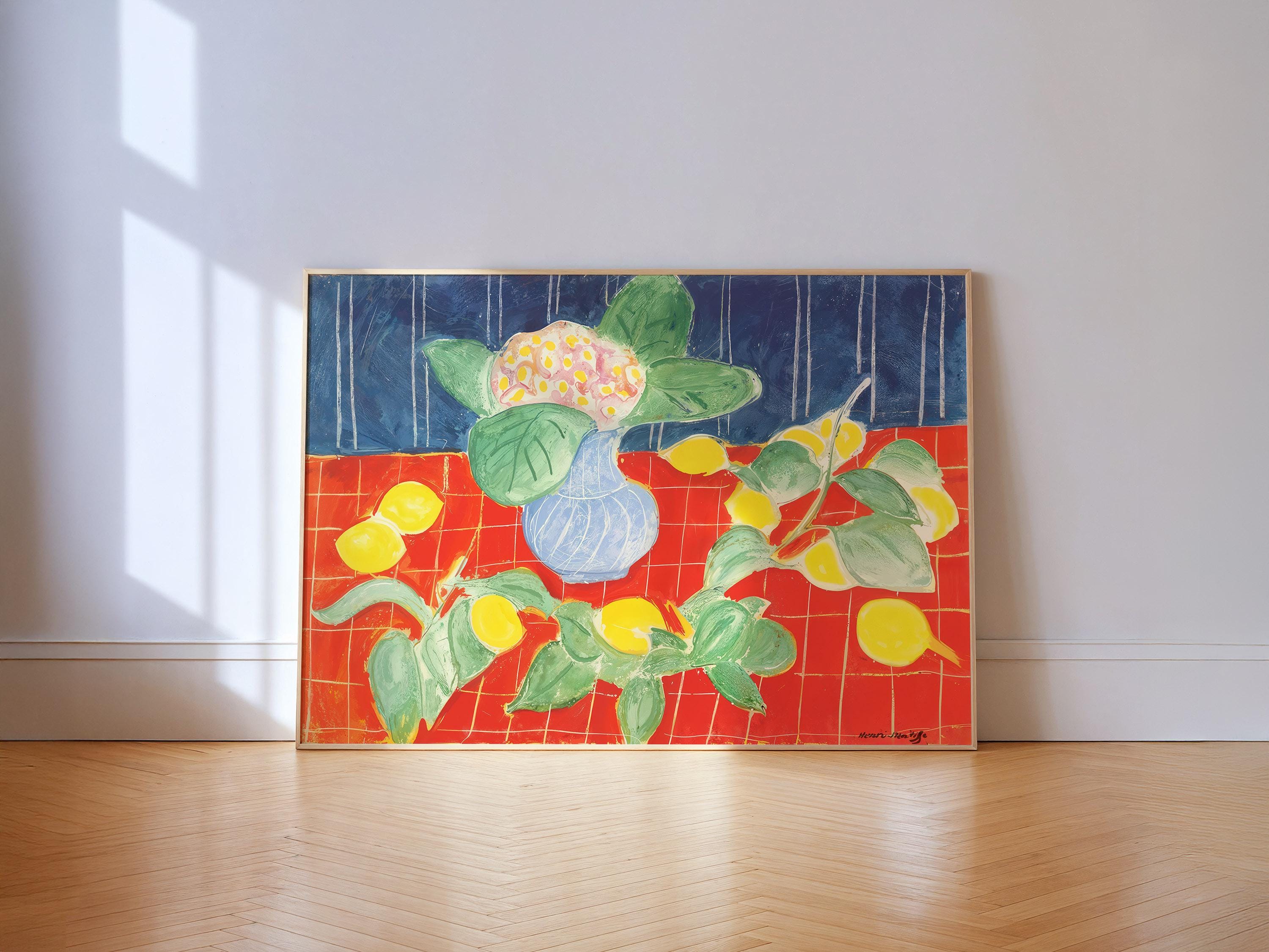 Henri Matisse Lemons, Saxifrages Print, Midcentury Modern Still