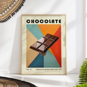 Chocolate Decorative Kitchen Print Bauhaus Poster Vintage Decoration
