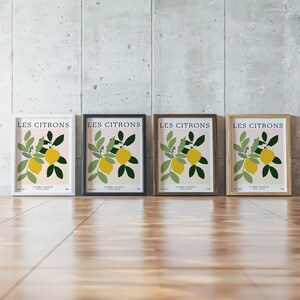 Les Citrons French Art Print, Lemon Poster, Kitchen Wall Decor, Gift ...