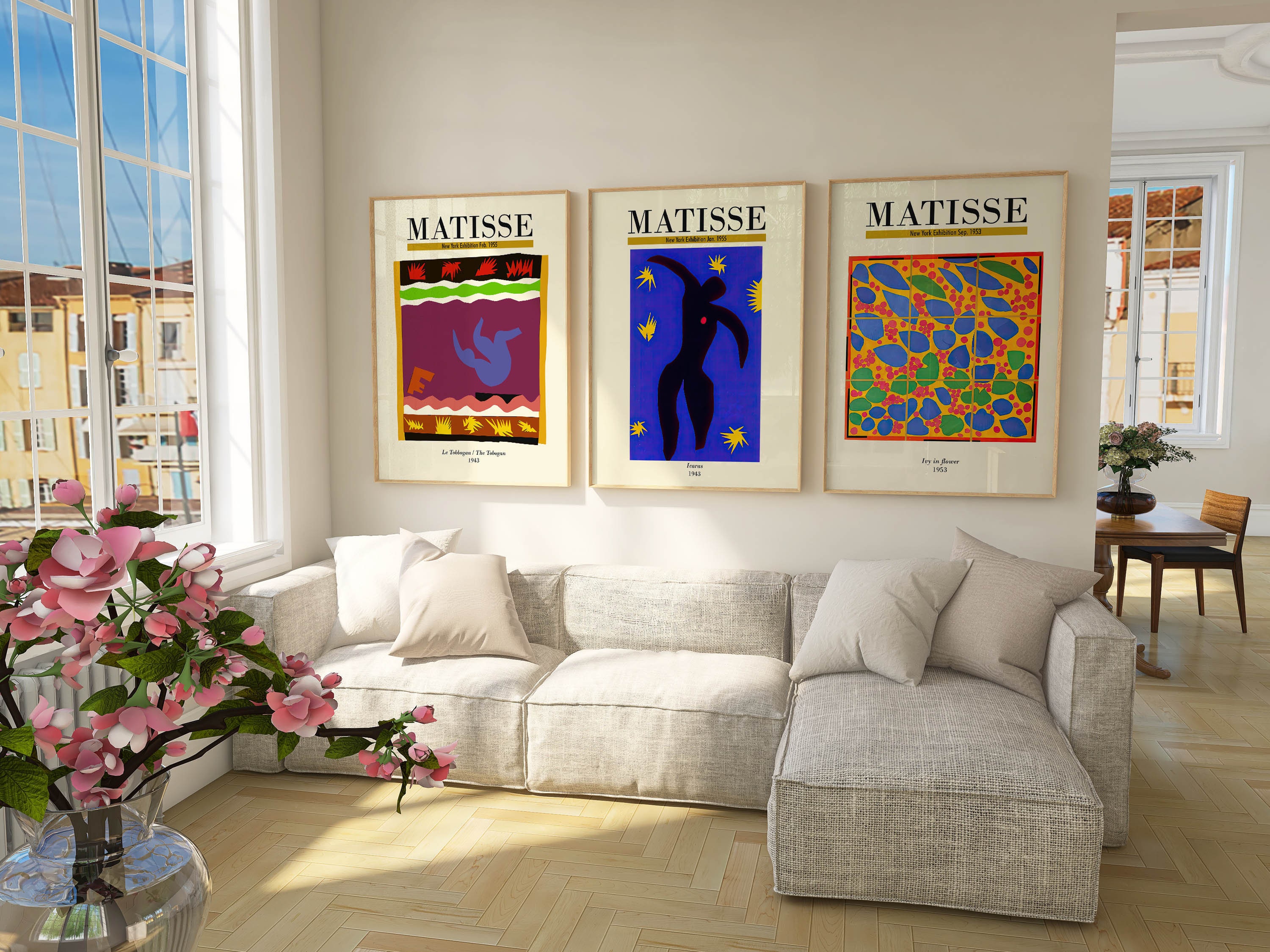 Colorful Abstract Matisse Poster Mid Century Modern Wall Art the Tobogan  1943 Exhibition Poster PRINTED on Premium Paper 