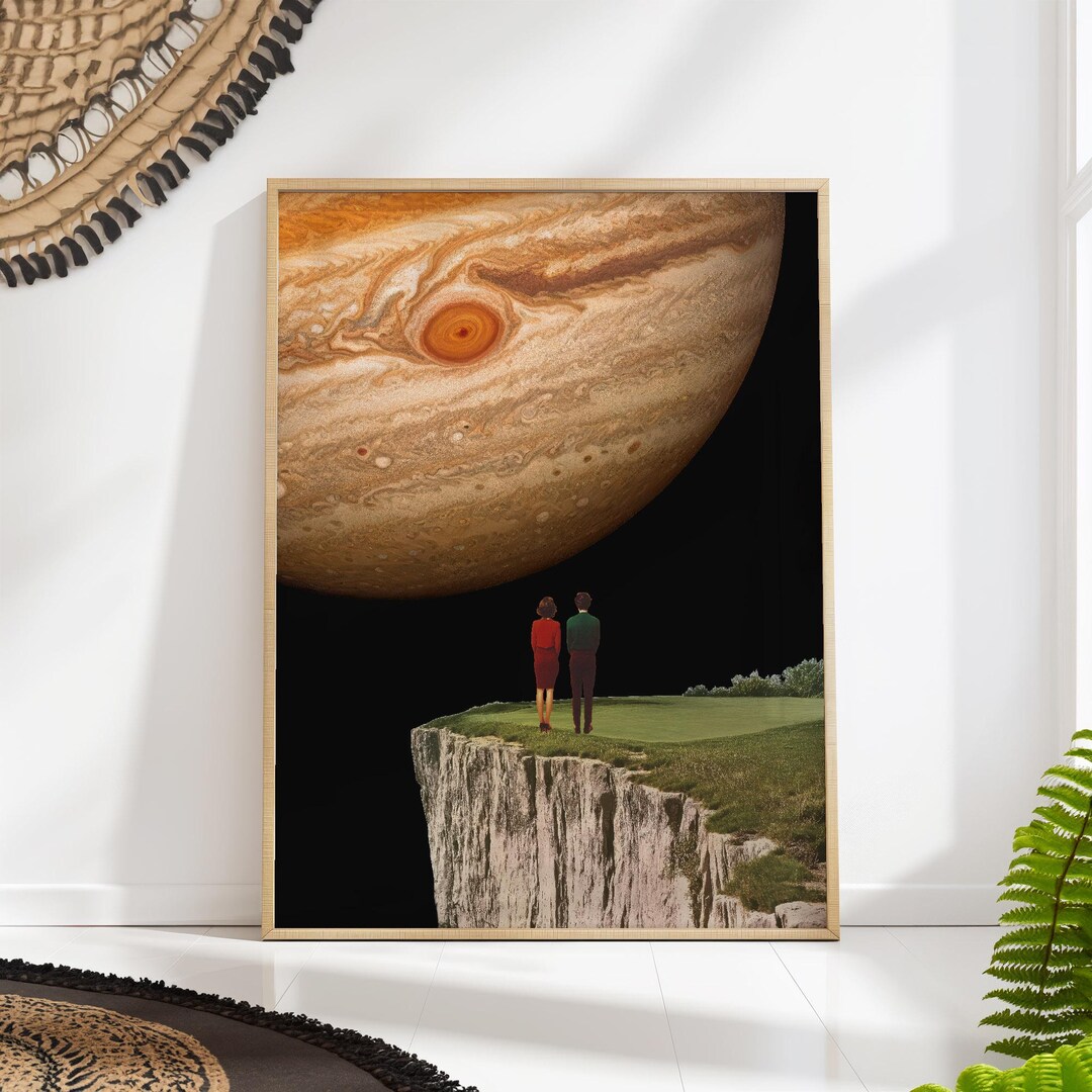 Surreal Jupiter Collage Wall Art - Cosmic Landscape Print - Etsy