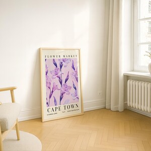 Cape Town Flower Market Poster Floral Print Gladiolus Wall Art PRINTED on Luxury Paper immagine 2