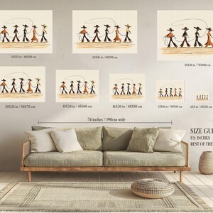 Line Dancing Cowgirls Art Print – Western Wall Art, Boho Cowgirl Decor image 6