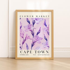 Cape Town Flower Market Poster Floral Print Gladiolus Wall Art PRINTED on Luxury Paper immagine 8