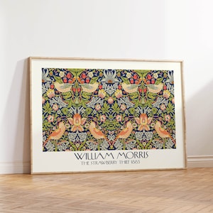 William Morris Print Strawberry Thief Flower Poster Landscape Botanical Wall Art Original 1883 PRINTED on Luxury Paper