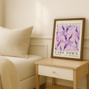 Cape Town Flower Market Poster Floral Print Gladiolus Wall Art PRINTED on Luxury Paper immagine 3
