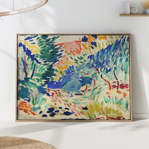 Henri Matisse Colorful Kitchen Print Original Impressionism Wall Art Landscape at Collioure