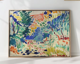 Henri Matisse Colorful Kitchen Print Original Impressionism Wall Art Landscape at Collioure