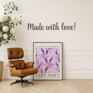 Cape Town Flower Market Poster Floral Print Gladiolus Wall Art PRINTED on Luxury Paper immagine 17