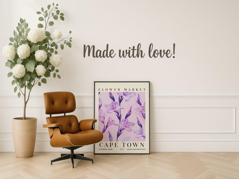 Cape Town Flower Market Poster Floral Print Gladiolus Wall Art PRINTED on Luxury Paper immagine 17