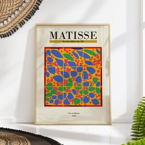 Matisse Ivy Print: Mid Century Modern Wall Art, 1953 Exhibition