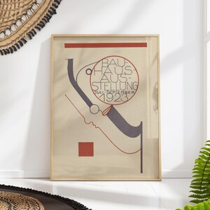 Bauhaus Oskar Schlemmer Abstract Art Print - 1923 Exhibition Poster - Geometric Modern Wall Decor