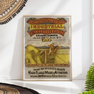 Rodeo Print Western Exhibition Poster Stampede Calgary Original 1912