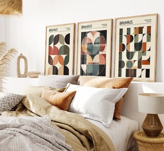 VTRXEG Set Di 3 Poster Astratto, Beige, Stampe Artistiche Su Tela, Moderno, Nordico, Soggiorno, Camera Da Letto, Ufficio, Arte Da Parete, Senza Cornice (A, 3x30x40cm, Senza Cornice