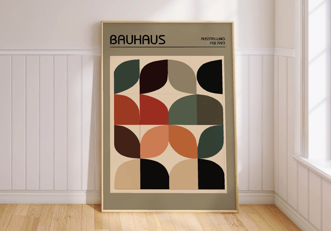 Bauhaus Poster PRINTED on Luxury Paper | Mid Century Modern Minimalist ...