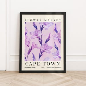 Cape Town Flower Market Poster Floral Print Gladiolus Wall Art PRINTED on Luxury Paper immagine 9