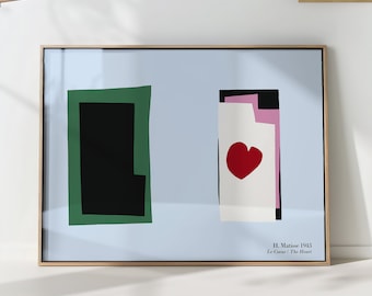 Matisse 'The Heart' Exhibition Poster: Mid-Century Modern Art Print