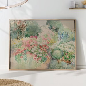 Impressionist Flower Garden Print – Theodore Earl Butler 1908 Botanical Landscape Art