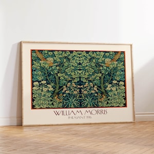 William Morris Print Pheasant Flower Poster Landscape Botanical Wall Art Original 1916 PRINTED on Luxury Paper