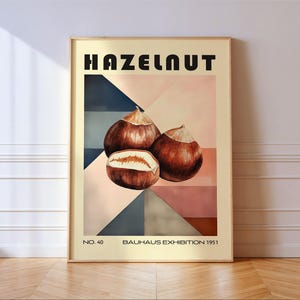 Hazelnut Decorative Kitchen Print Bauhaus Poster Vintage Decoration
