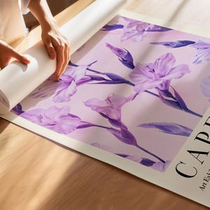 Cape Town Flower Market Poster Floral Print Gladiolus Wall Art PRINTED on Luxury Paper immagine 4