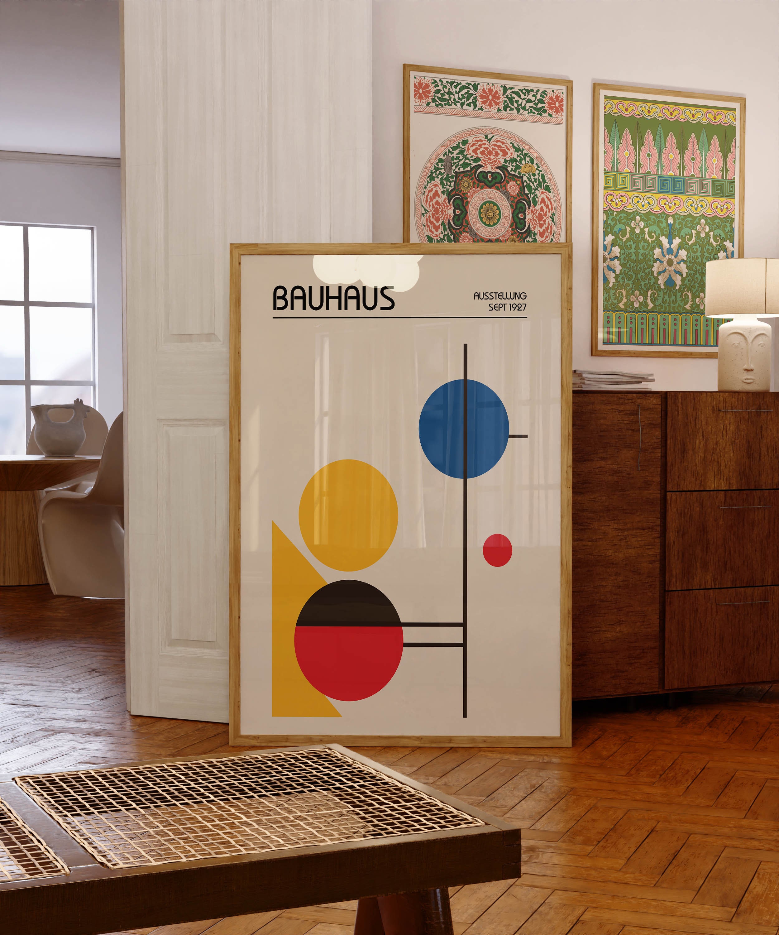 Bauhaus Geometric Art Print | Mid Century Modern Poster - Etsy