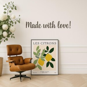 Les Citrons French Lemon Art Print: Retro Kitchen Wall Decor - Etsy