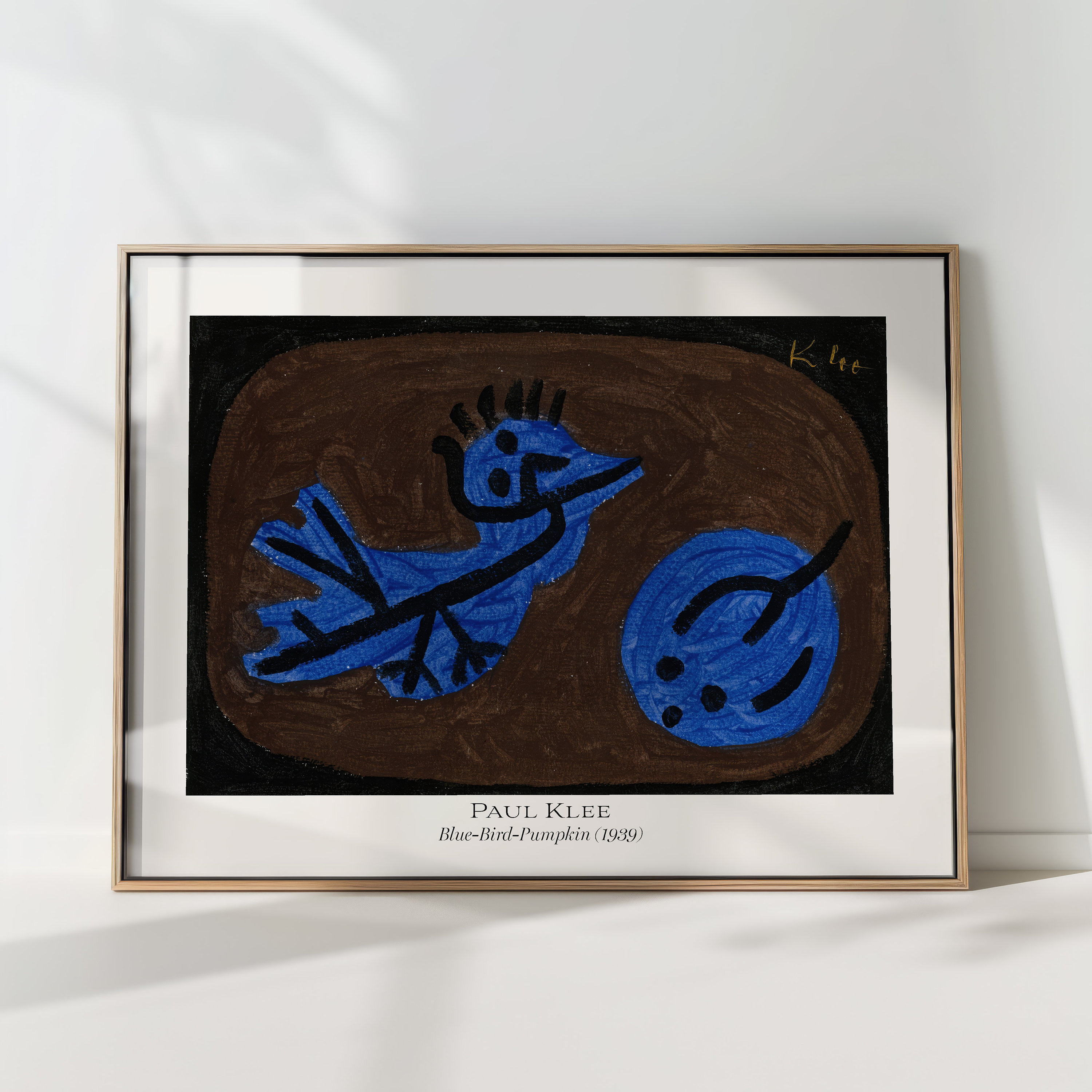 「Paul Klee」 Paul Klee 11x14 Gold Ornate Wood Frame and Double Matted Museum