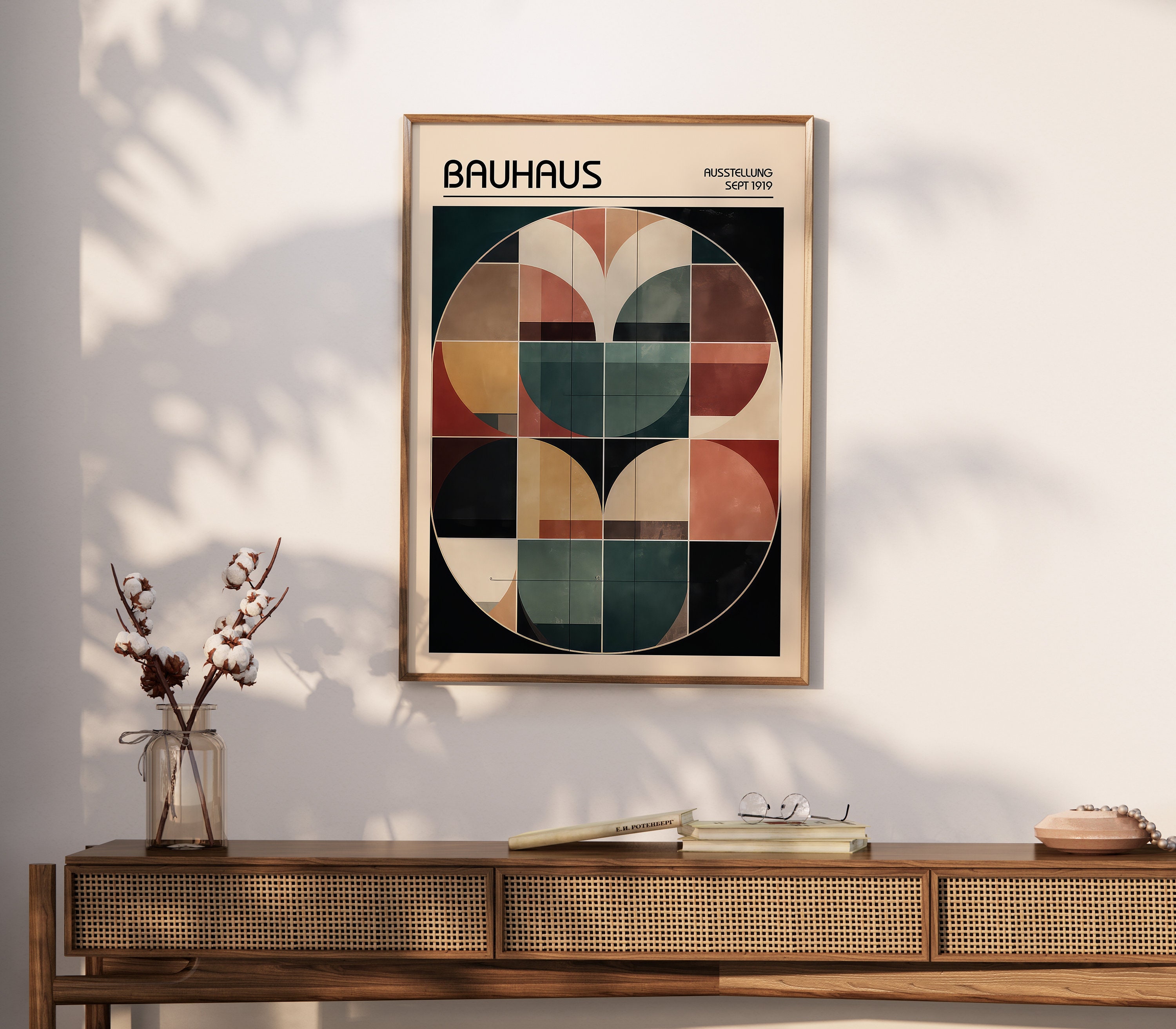 Bauhaus Geometric Art Print: Mid Century Modern Wall Decor (digital ...