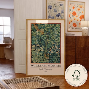 Pheasant William Morris Poster Flower Print Botanical Wall Art Original 1916 PRINTED on Luxury Paper