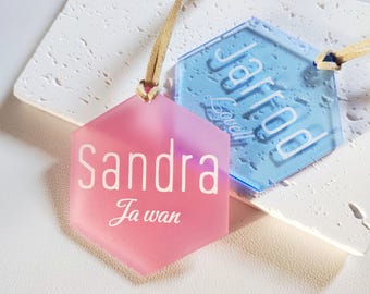 Personalized Acrylic Name Tag: Custom Backpack, Luggage & Gift Tag