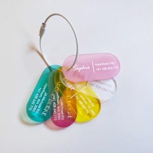 Personalized Acrylic Luggage Tag: Custom Travel ID, Pet Portrait Gift