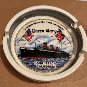 Queen Mary vintage ashtray