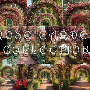 37 Rose Garden Digital Backgrounds, Digital Backdrops, Seniors, Weddings, Maternity, kids, babies, digital backdrops, digital backgrounds,