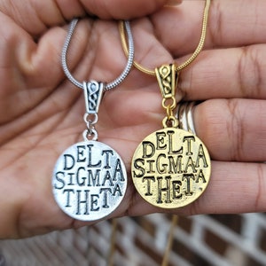 Delta Sigma Theta necklace- Sorority necklace - Delta Jewelry - Delta Sigma Theta gift - HBCU - Divine Nine Sororities