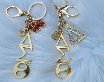 Delta Key Ring - Delta Sigma Theta Key Ring - Sorority Key Ring - DST Key Ring - Sorority Key Ring - 1913 Ring