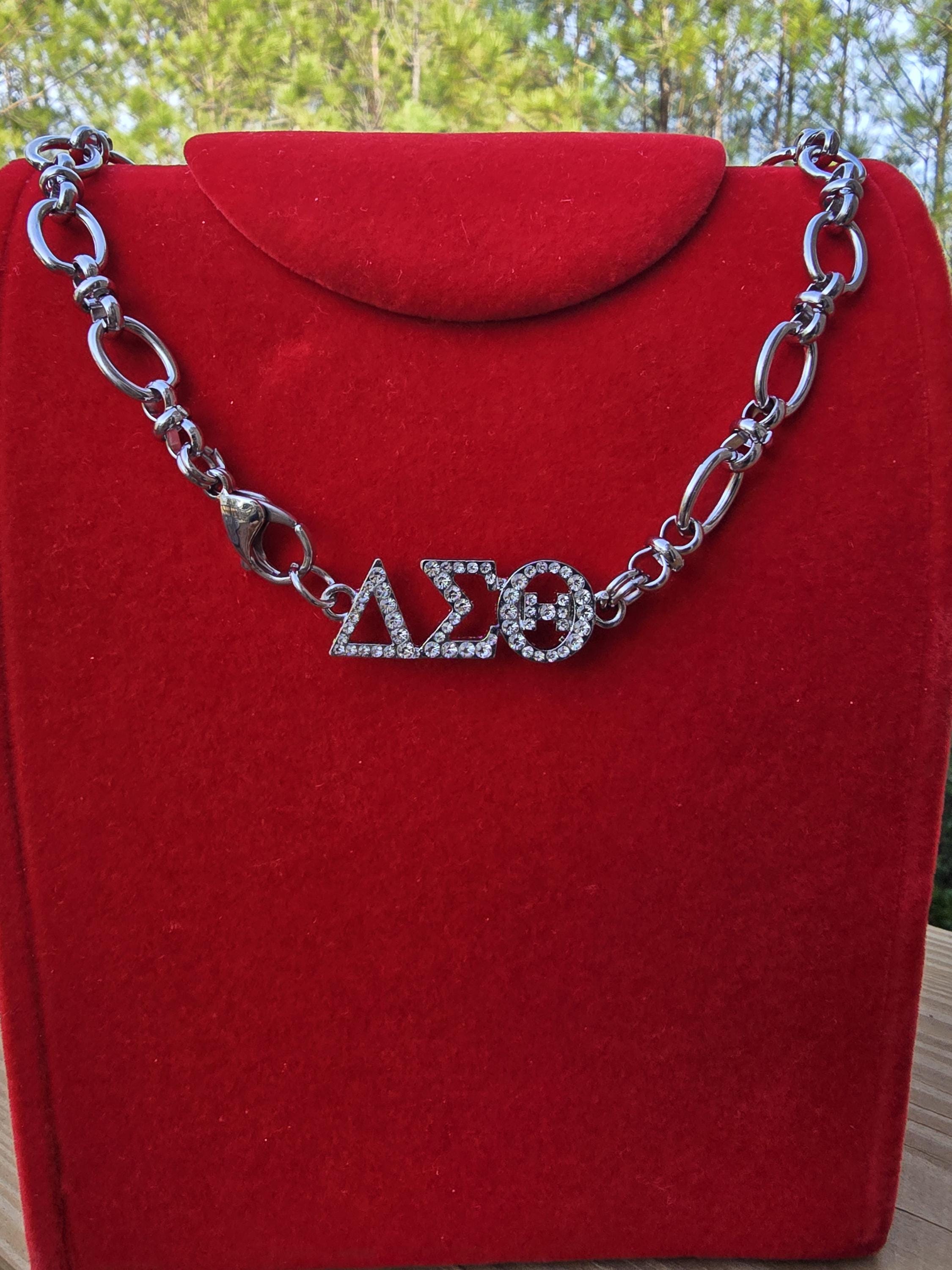 Delta Sigma Theta Chunky Link Sorority Necklace - Etsy