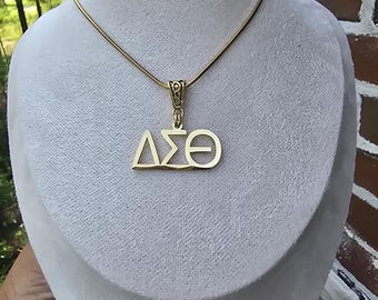Delta Sigma Theta necklace Large Font Necklace - Sorority necklace - Delta Jewelry - Delta Sigma Theta gift - HBCU - D9 Sororities